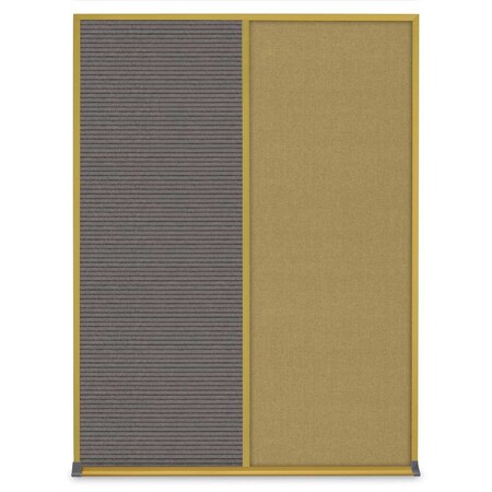 United Visual Products Single Door Radius Corkboard, 24"X36", W UV8001-WHITE-APRICOT